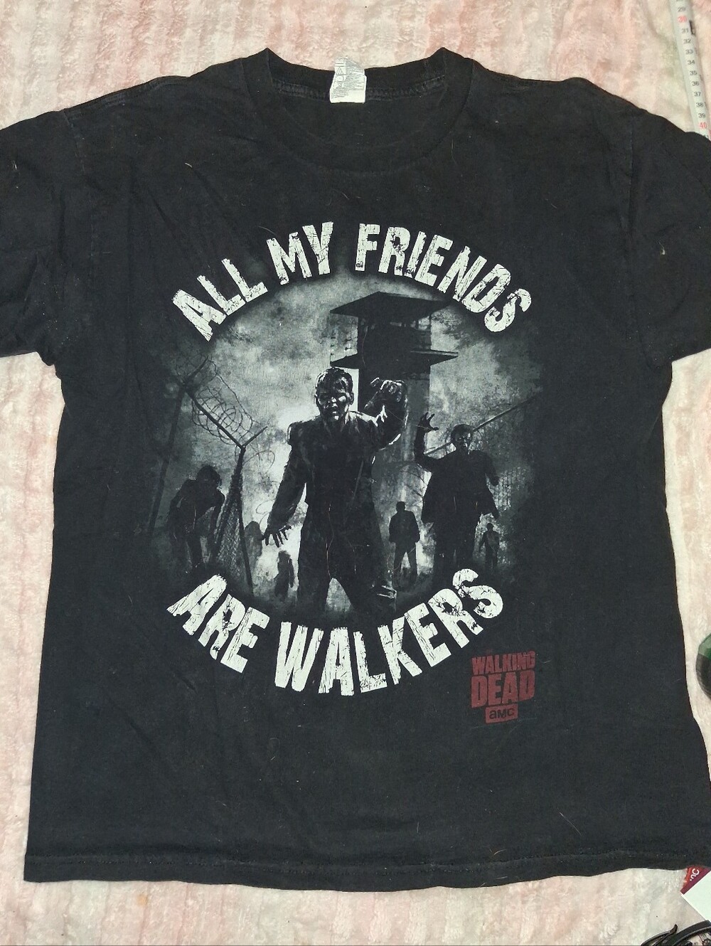 The Walking Dead All My Friends Are Walkers Black Graphic Tee